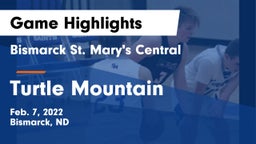 Bismarck St. Mary's Central  vs Turtle Mountain  Game Highlights - Feb. 7, 2022