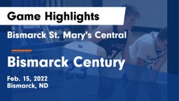 Bismarck St. Mary's Central  vs Bismarck Century  Game Highlights - Feb. 15, 2022