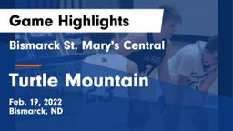 Bismarck St. Mary's Central  vs Turtle Mountain  Game Highlights - Feb. 19, 2022