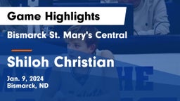 Bismarck St. Mary's Central  vs Shiloh Christian  Game Highlights - Jan. 9, 2024