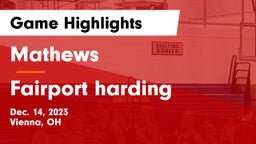 Mathews  vs Fairport harding  Game Highlights - Dec. 14, 2023
