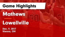 Mathews  vs Lowellville  Game Highlights - Dec. 9, 2017