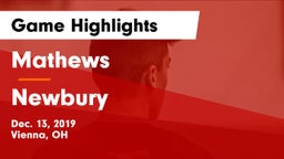 Mathews  vs Newbury  Game Highlights - Dec. 13, 2019