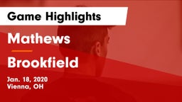 Mathews  vs Brookfield  Game Highlights - Jan. 18, 2020