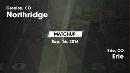 Matchup: Northridge High vs. Erie  2016