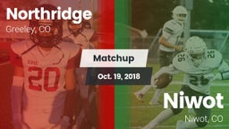 Matchup: Northridge High vs. Niwot  2018