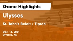 Ulysses  vs St. John's Beloit / Tipton Game Highlights - Dec. 11, 2021