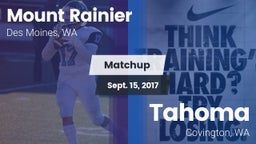 Matchup: Mt. Rainier High vs. Tahoma  2017