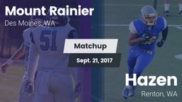Matchup: Mt. Rainier High vs. Hazen  2017