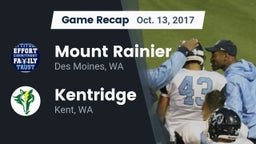 Recap: Mount Rainier  vs. Kentridge  2017