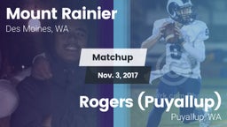 Matchup: Mt. Rainier High vs. Rogers  (Puyallup) 2017