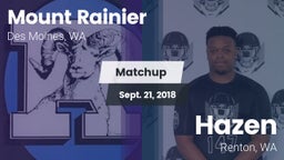 Matchup: Mt. Rainier High vs. Hazen  2018