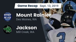Recap: Mount Rainier  vs. Jackson  2019