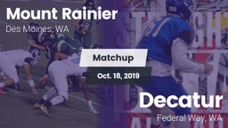 Matchup: Mt. Rainier High vs. Decatur  2019