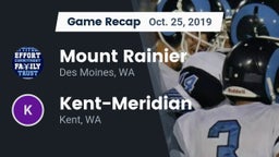 Recap: Mount Rainier  vs. Kent-Meridian   2019