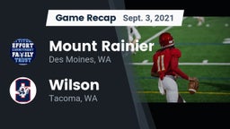 Recap: Mount Rainier  vs. Wilson  2021