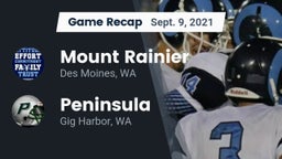 Recap: Mount Rainier  vs. Peninsula  2021