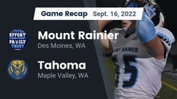 Recap: Mount Rainier  vs. Tahoma  2022