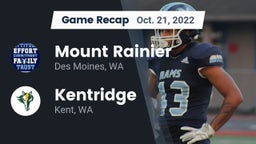 Recap: Mount Rainier  vs. Kentridge  2022
