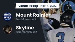 Recap: Mount Rainier  vs. Skyline   2022
