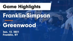 Franklin-Simpson  vs Greenwood  Game Highlights - Jan. 12, 2021
