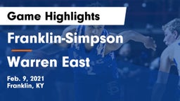 Franklin-Simpson  vs Warren East  Game Highlights - Feb. 9, 2021