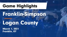 Franklin-Simpson  vs Logan County  Game Highlights - March 1, 2021
