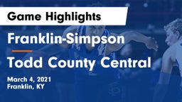 Franklin-Simpson  vs Todd County Central  Game Highlights - March 4, 2021