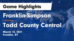 Franklin-Simpson  vs Todd County Central  Game Highlights - March 14, 2021