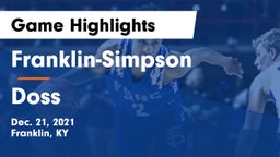Franklin-Simpson  vs Doss  Game Highlights - Dec. 21, 2021