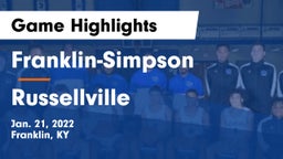 Franklin-Simpson  vs Russellville  Game Highlights - Jan. 21, 2022