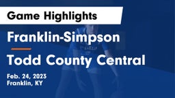 Franklin-Simpson  vs Todd County Central  Game Highlights - Feb. 24, 2023