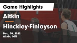 Aitkin  vs Hinckley-Finlayson  Game Highlights - Dec. 20, 2019