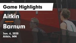 Aitkin  vs Barnum  Game Highlights - Jan. 6, 2020