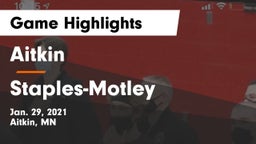 Aitkin  vs Staples-Motley  Game Highlights - Jan. 29, 2021