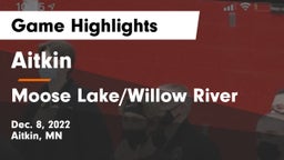 Aitkin  vs Moose Lake/Willow River  Game Highlights - Dec. 8, 2022