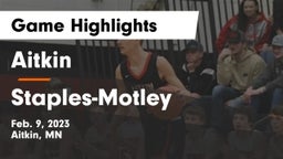 Aitkin  vs Staples-Motley  Game Highlights - Feb. 9, 2023