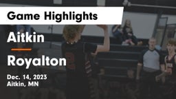 Aitkin  vs Royalton  Game Highlights - Dec. 14, 2023