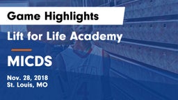 Lift for Life Academy  vs MICDS Game Highlights - Nov. 28, 2018