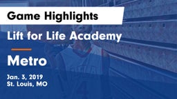 Lift for Life Academy  vs Metro  Game Highlights - Jan. 3, 2019