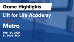 Lift for Life Academy  vs Metro Game Highlights - Feb. 24, 2020