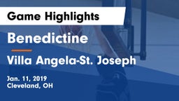Benedictine  vs Villa Angela-St. Joseph  Game Highlights - Jan. 11, 2019