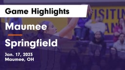 Maumee  vs Springfield  Game Highlights - Jan. 17, 2023
