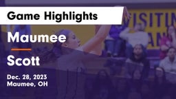 Maumee  vs Scott  Game Highlights - Dec. 28, 2023