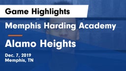 Memphis Harding Academy vs Alamo Heights  Game Highlights - Dec. 7, 2019