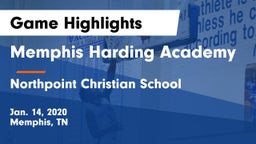 Memphis Harding Academy vs Northpoint Christian School Game Highlights - Jan. 14, 2020