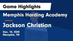 Memphis Harding Academy vs Jackson Christian  Game Highlights - Dec. 18, 2020