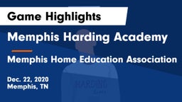 Memphis Harding Academy vs Memphis Home Education Association Game Highlights - Dec. 22, 2020