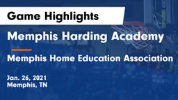 Memphis Harding Academy vs Memphis Home Education Association Game Highlights - Jan. 26, 2021