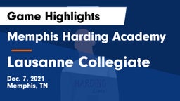 Memphis Harding Academy vs Lausanne Collegiate  Game Highlights - Dec. 7, 2021